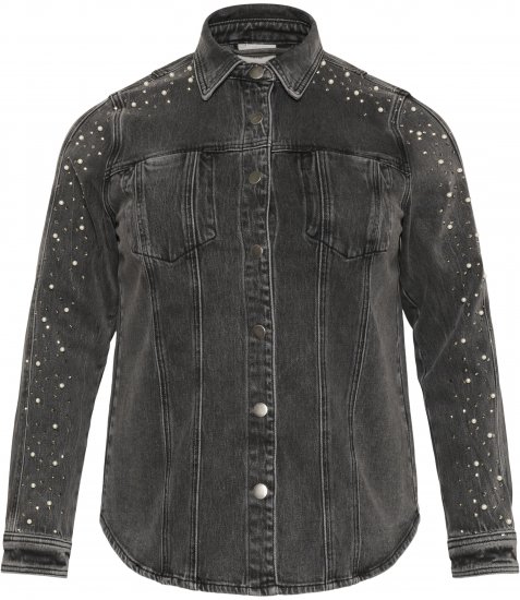 Kaffe Curve Petri Denim Jacket Grey Vintage Wash - Vestes - 