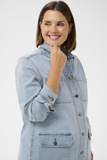 Kaffe Curve Ninna Casual Jacket Light Blue Washed - Vestes - 