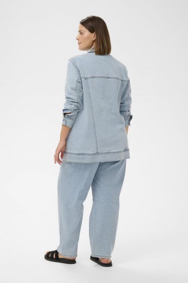 Kaffe Curve Ninna Casual Jacket Light Blue Washed - Vestes - 