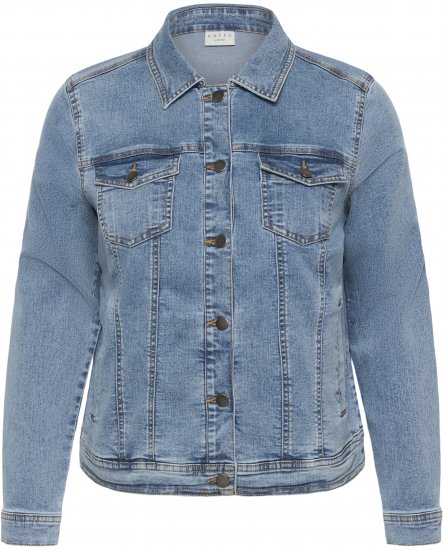 Kaffe Curve Vilana Denim Jacket Washed Blue - Vestes en jean - 