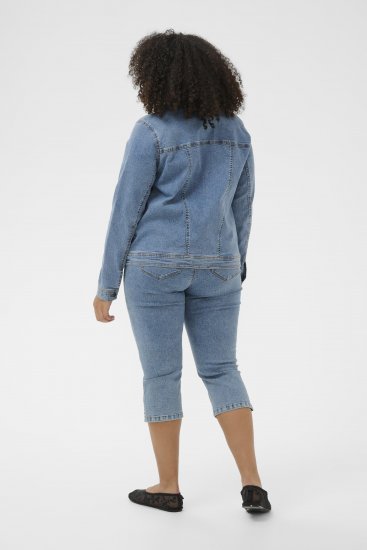 Kaffe Curve Vilana Denim Jacket Washed Blue - Vestes en jean - 