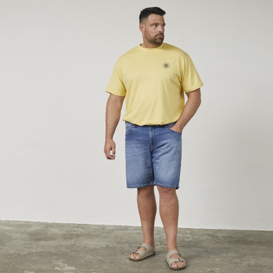 North Latitude 61339 Mick Short En Denim Jog Bleu Denim - Shorts - Shorts hommes grande taille