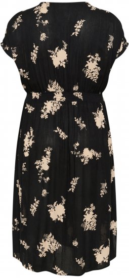 Kaffe Curve Jenna Robe Noir/Brown Flower imprimé - Robes - 