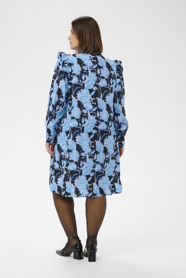 Kaffe Curve Sasja Robe Blue Snake Flower - Robes - 