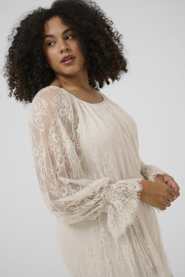 Kaffe Curve Amalie Lace Dress Moonbeam - Robes midi - 