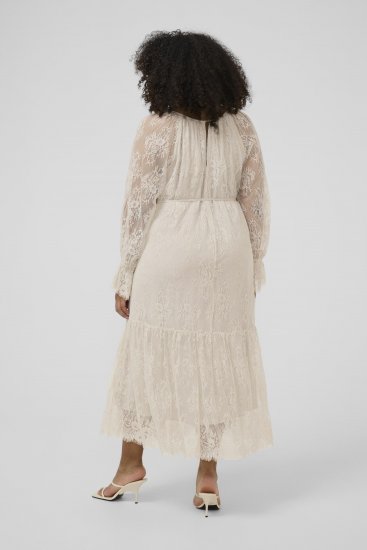 Kaffe Curve Amalie Lace Dress Moonbeam - Robes midi - 
