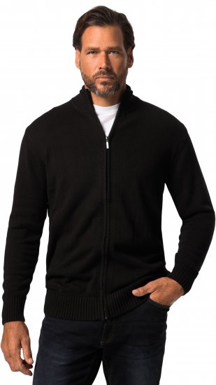 JP1880 Sweater Knitter with Zipper Black - Sweatshirts & hoodies - Sweatshirts/Hoodies grande taille homme