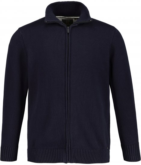JP1880 Cardigan Knitted with Zipper Navy - Sweatshirts & hoodies - Sweatshirts/Hoodies grande taille homme
