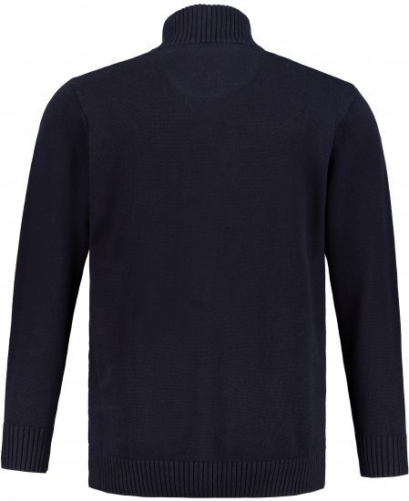 JP1880 Cardigan Knitted with Zipper Navy - Sweatshirts & hoodies - Sweatshirts/Hoodies grande taille homme