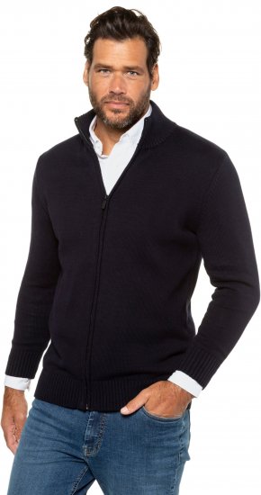 JP1880 Cardigan Knitted with Zipper Navy - Sweatshirts & hoodies - Sweatshirts/Hoodies grande taille homme