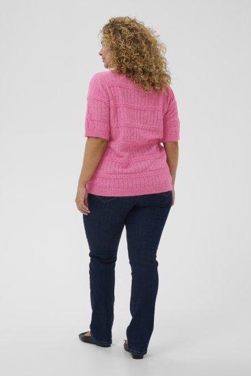 Kaffe Curve Minia Pullover Pink Power Melange - Pulls en maille - 