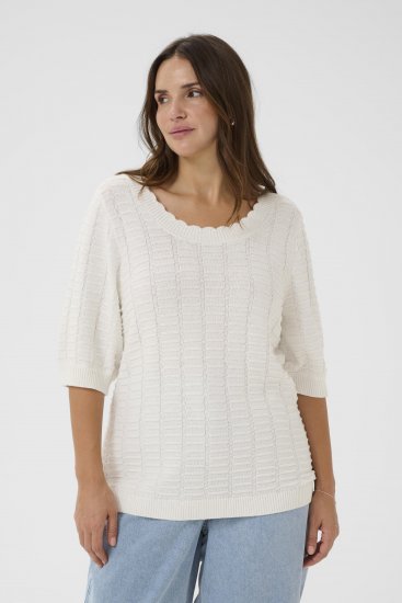 Kaffe Curve Lotia Pullover Chalk - Pulls en maille - 