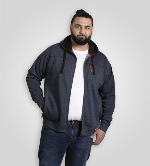 D555 Mansfield Hoodie with Zipper Navy - Sweatshirts & hoodies - Sweatshirts/Hoodies grande taille homme
