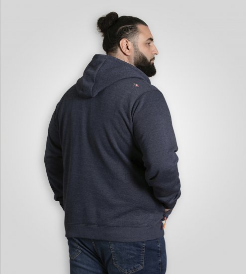 D555 Mansfield Hoodie with Zipper Navy - Sweatshirts & hoodies - Sweatshirts/Hoodies grande taille homme