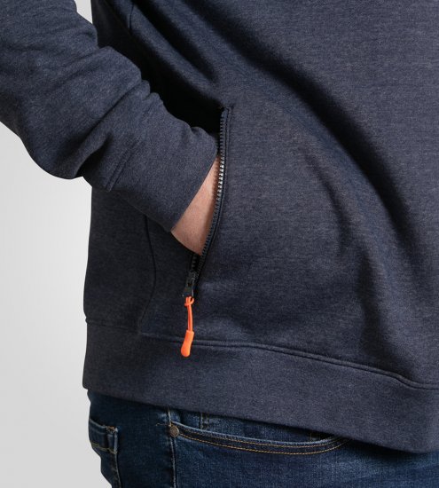 D555 Mansfield Hoodie with Zipper Navy - Sweatshirts & hoodies - Sweatshirts/Hoodies grande taille homme