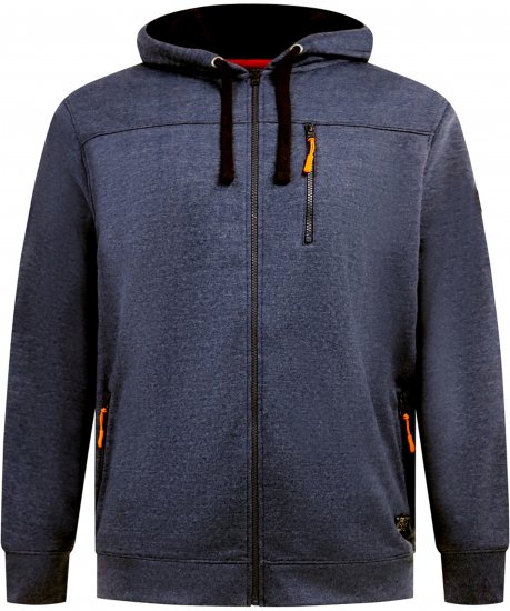 D555 Mansfield Hoodie with Zipper Navy - Sweatshirts & hoodies - Sweatshirts/Hoodies grande taille homme