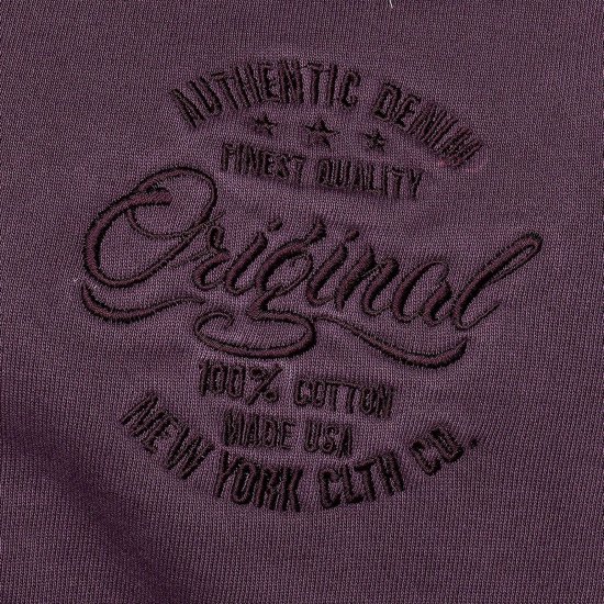 Kam Jeans 7082 Garment DYE with Zipper Hoodie Purple - Sweatshirts & hoodies - Sweatshirts/Hoodies grande taille homme