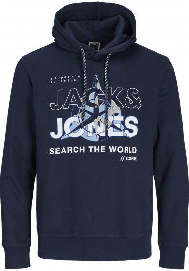 Jack & Jones Hunt Hoodie Navy - Sweatshirts & hoodies - Sweatshirts/Hoodies grande taille homme