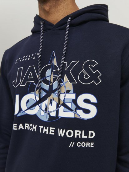 Jack & Jones Hunt Hoodie Navy - Sweatshirts & hoodies - Sweatshirts/Hoodies grande taille homme
