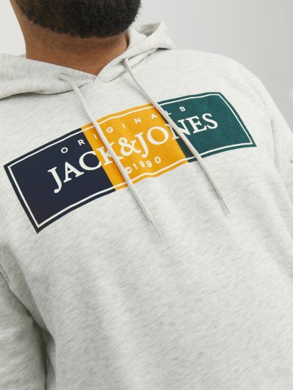 Jack & Jones Codyy Hoodie White - Sweatshirts & hoodies - Sweatshirts/Hoodies grande taille homme
