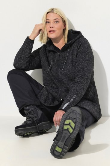 Ulla Popken Sweater Knit Fleece Hoodie Black - Sweatshirts & hoodies - Sweats, Hoodies & Maille Douillets