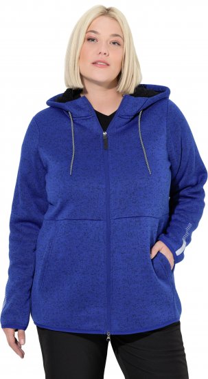 Ulla Popken Sweater Knit Fleece Hoodie Capri Blue - Sweatshirts & hoodies - 