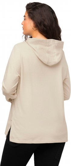 Ulla Popken REBEL LOVE Long Sleeve Graphic Hoodie Vanilla - Sweatshirts & hoodies - 