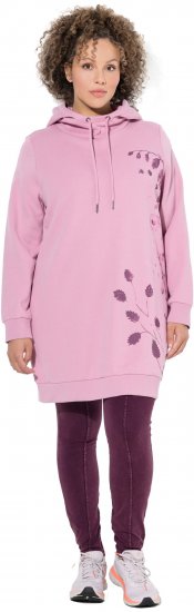 Ulla Popken Oversized Grass Graphic Hoodie Wildberry - Sweatshirts & hoodies - 