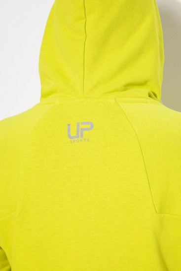 Ulla Popken Zippered Pocket and Reflective Piping Hoodie Green Apple - Sweatshirts & hoodies - Sweats, Hoodies & Maille Douillets