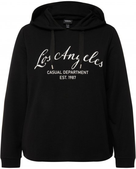 Ulla Popken City Name Graphic Hoodie Black - Sweatshirts & hoodies - 