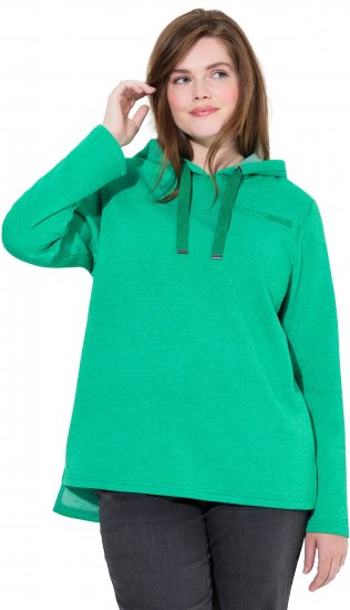 Ulla Popken Lettering GLOWING Hoodie Moss Green - Sweatshirts & hoodies - 