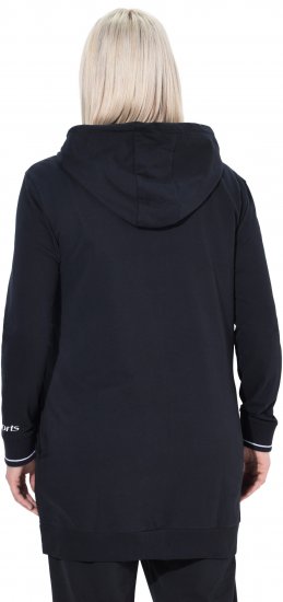 Ulla Popken Contrast Piping Zip-Up Hoodie Black - Sweatshirts & hoodies - 