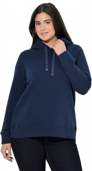 Ulla Popken Relaxed Fit Long Sleeve Hoodie Navy - Sweatshirts & hoodies - 