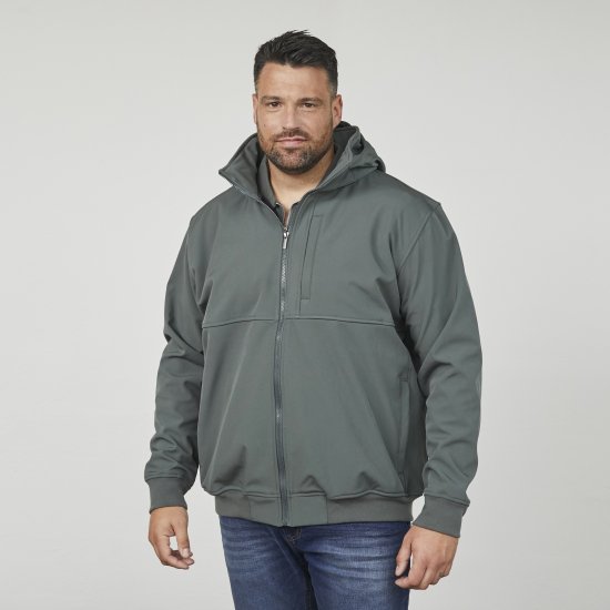 North Latitude 61301 Veste Softshell avec Capuche Amovible Vert Foncé - Vestes - Vestes Homme Grandes Tailles