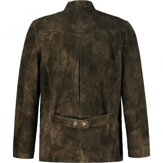 JP1880 Jacket Goat Suede Traditional Mahogany Brown - Trachten & Oktoberfest - Tenues Oktoberfest en grandes tailles (Trachten)