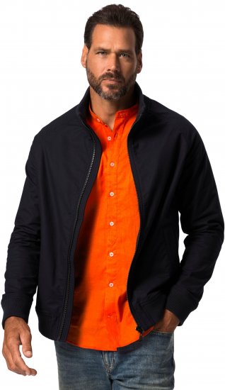 JP1880 Blouson Jacket FLEXNAMIC with Stand-up Collar Navy - Vestes - Vestes Homme Grandes Tailles