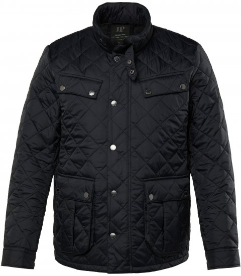 JP1880 Quilted with Multiple Pockets Jacket Black - Vestes - Vestes Homme Grandes Tailles