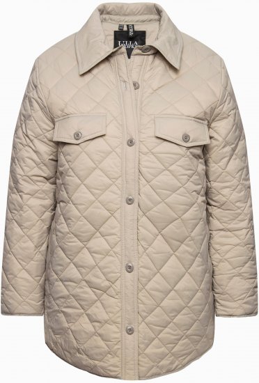 Ulla Popken Quilted Water Repellent Shirt Jacket Medium Grey - Vestes - 