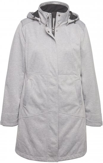 Ulla Popken HYPRAR Melange Softshell Jacket Grey Melange - Vestes - 