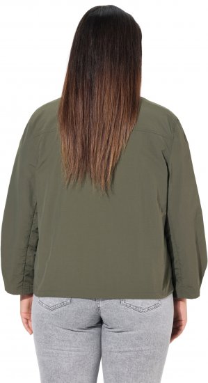 Ulla Popken Cargo Style Elastic Hem Jacket Olive Grey - Vestes - 