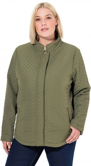 Ulla Popken Zigzag Quilted Jacket Loden Green - Vestes - 
