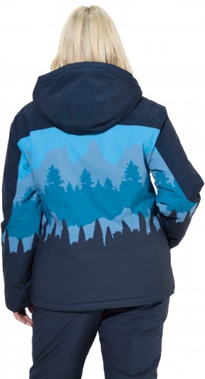 Ulla Popken Landscape Print Triple Function Performance Jacket Navy - Vestes - 