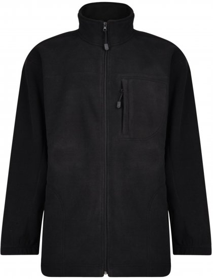 Espionage FL014 Bonded Fleece Jacket Black - Vestes - Vestes Homme Grandes Tailles