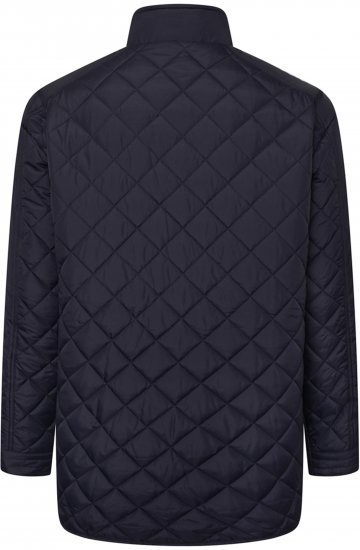 Kam Jeans KV139 Heritage Quilted Parka Jacket Navy - Vestes - Vestes Homme Grandes Tailles