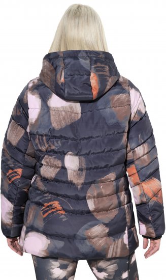 Ulla Popken HYPRAR Water-Repellent Allover Print Jacket Black - Vestes - 