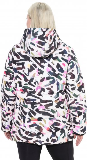 Ulla Popken HYPRAR Water-Repellent Allover Print Jacket Pale Beige - Vestes - 