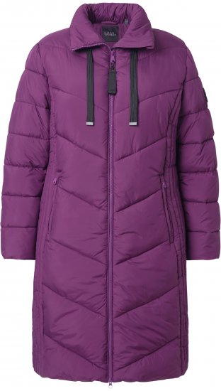 Ulla Popken HYPRAR Longline Water Repellent Jacket Plum - Vestes - 