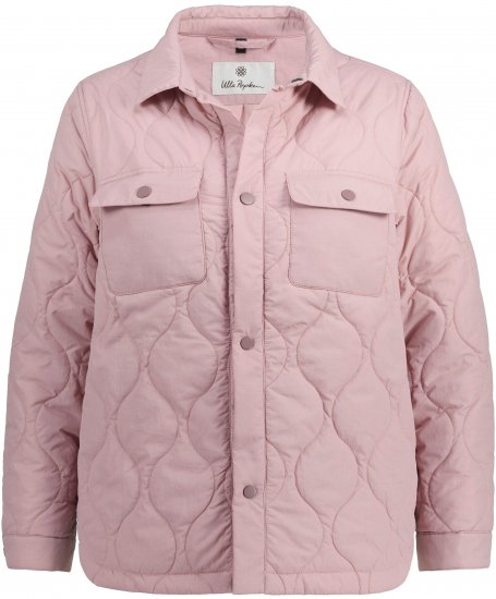 Ulla Popken Wavy Quilted Fully Lined Lightweight Jacket Old Pink - Vestes - 