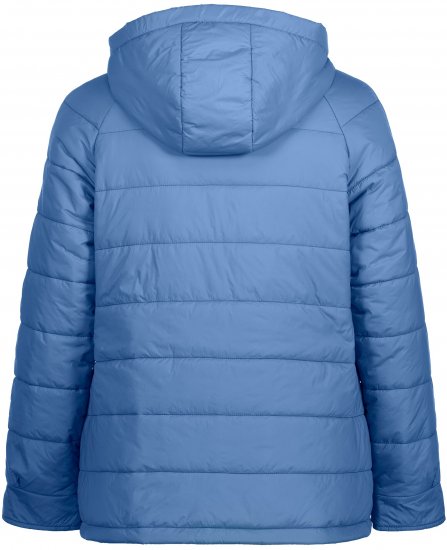 Ulla Popken Reversible Butterfly Print Fully Lined Quilted Jacket Blue Denim - Vestes - 