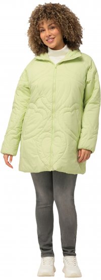 Ulla Popken HYPRAR Heart Quilted Jacket Light Sage - Vestes - 